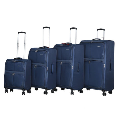 Fantana Super Light Soft Shell 4 - Wheels Expandable Luggage with Multiple Pockets Navy - Easy Luggage