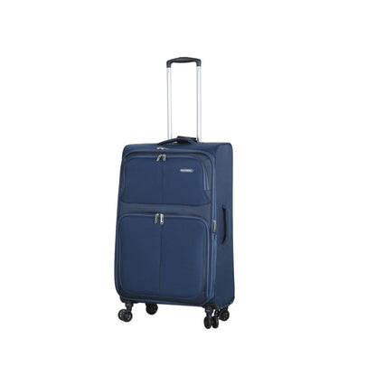 Fantana Super Light Soft Shell 4 - Wheels Expandable Luggage with Multiple Pockets Navy - Easy Luggage
