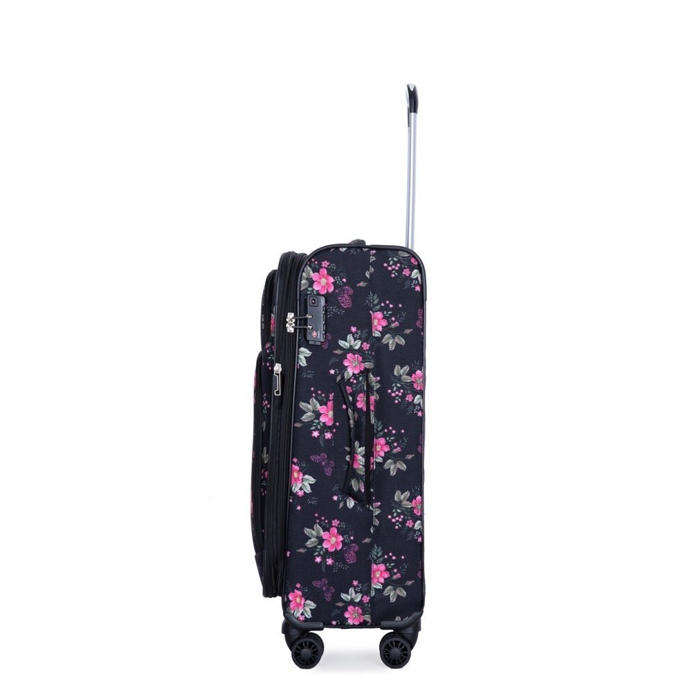 Fantana ULTRA Light Weight Expandable Printed Suitcases Travel Luggage Cabin Trolley Bag Set Of 5 - Easy Luggage