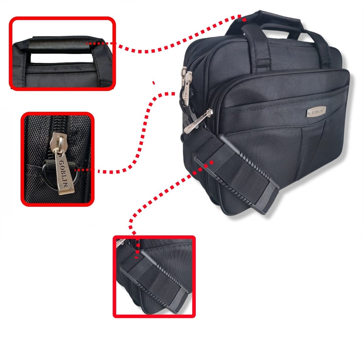Goblin 13" Laptop Bag Notebook Messenger Bag Adjustable Shoulder Strap - Easy Luggage