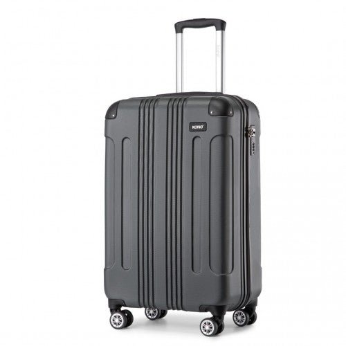 K1777 - 1L - Kono 19 Inch ABS Lightweight Compact Hard Shell Cabin Suitcase Travel Carry - On Luggage - Grey - Easy Luggage