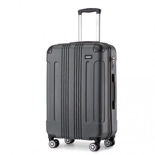 K1777 - 1L - Kono 28 Inch ABS Lightweight Compact Hard Shell Travel Luggage For Extended Journeys - Grey - Easy Luggage