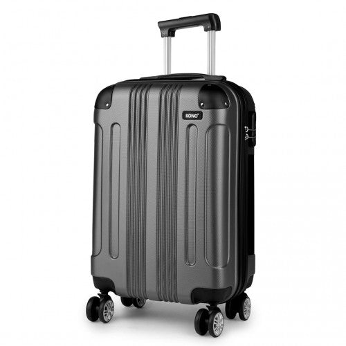 K1777L - Kono 19 Inch ABS Hard Shell Suitcase Luggage - Grey - Easy Luggage