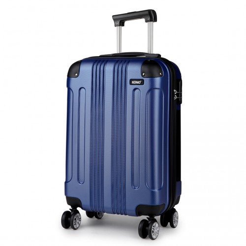 K1777L - Kono 19 Inch ABS Hard Shell Suitcase Luggage - Navy - Easy Luggage