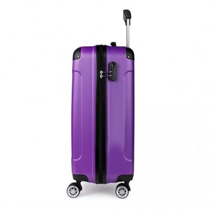K1777L - Kono 19 Inch ABS Hard Shell Suitcase Luggage - Purple - Easy Luggage