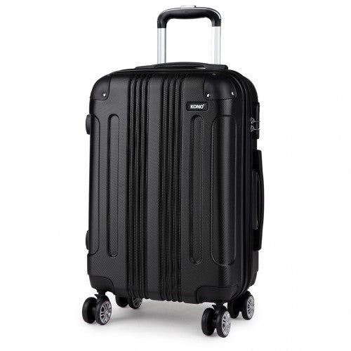 K1777L - Kono 24 Inch ABS Hard Shell Suitcase Luggage - Black - Easy Luggage