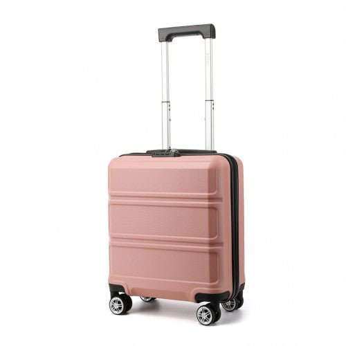 K1871 - 1L - Kono ABS 16 Inch Sculpted Horizontal Design Cabin Luggage - Nude - Easy Luggage