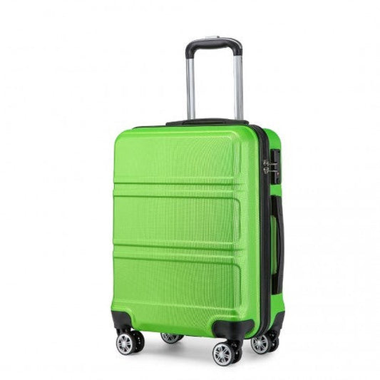 K1871 - 1L - Kono ABS 24 Inch Sculpted Horizontal Design Suitcase - Green - Easy Luggage