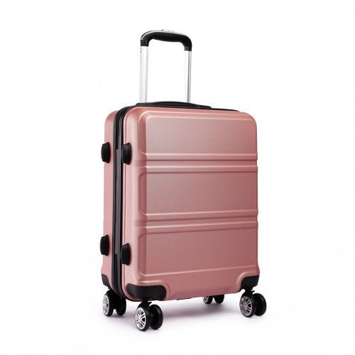 K1871 - 1L - Kono ABS 24 Inch Sculpted Horizontal Design Suitcase - Nude - Easy Luggage