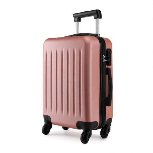 K1872L - Kono 24 Inch ABS Hard Shell Luggage 4 Wheel Spinner Suitcase - Nude - Easy Luggage