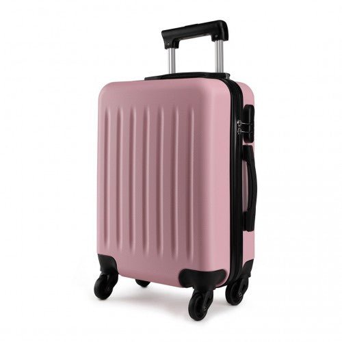 K1872L - Kono 24 Inch ABS Hard Shell Luggage 4 Wheel Spinner Suitcase - Pink - Easy Luggage