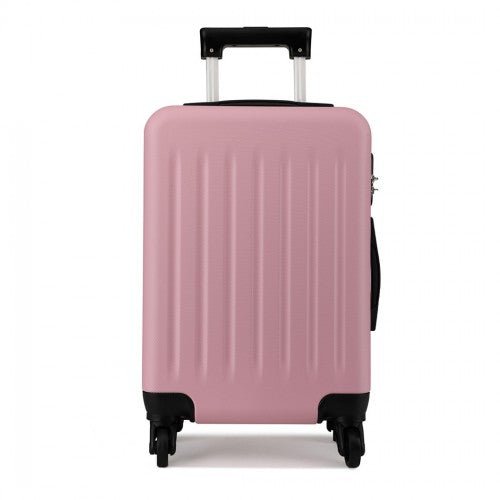 K1872L - Kono 24 Inch ABS Hard Shell Luggage 4 Wheel Spinner Suitcase - Pink - Easy Luggage