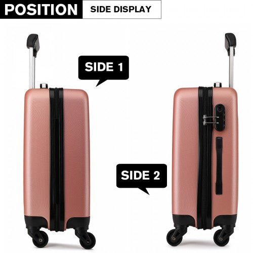 K1872L - Kono 28 Inch ABS Hard Shell Luggage 4 Wheel Spinner Suitcase - Nude - Easy Luggage