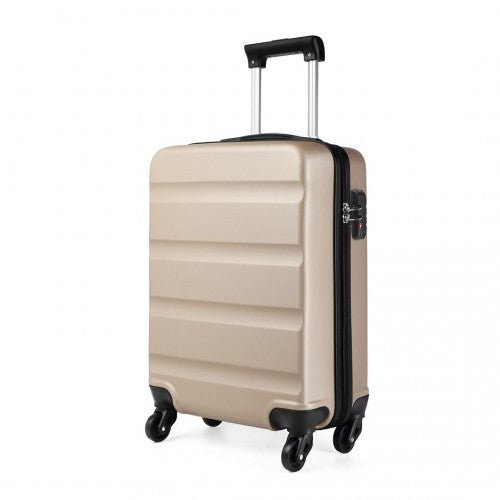 K1991 - 1L - Kono 19 Inch Horizontal Design ABS Hard Shell Suitcase With TSA Lock - Gold - Easy Luggage