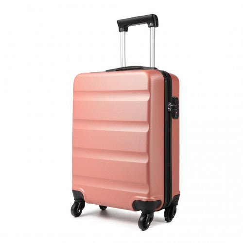 K1991 - 1L - Kono 20 Inch Horizontal Design ABS Hard Shell Suitcase With TSA Lock - Nude - Easy Luggage