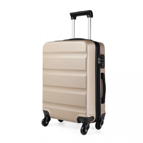 K1991 - 1L - Kono 24 Inch Horizontal Design ABS Hard Shell Suitcase With TSA Lock - Gold - Easy Luggage