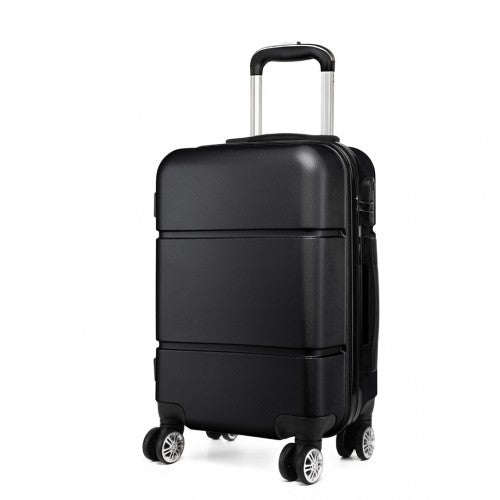 K1995L - Kono Hard Shell ABS Carry On Suitcase 20 Inch - Black - Easy Luggage