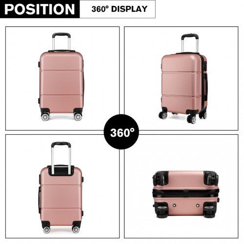 K1995L - Kono Hard Shell ABS Carry On Suitcase 20 Inch - Nude - Easy Luggage