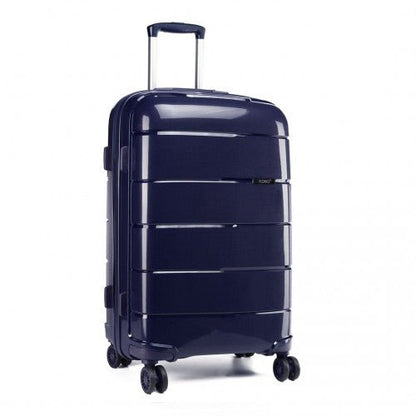 K1997L - KONO 20 INCH CABIN SIZE HARD SHELL PP SUITCASE - NAVY - Easy Luggage