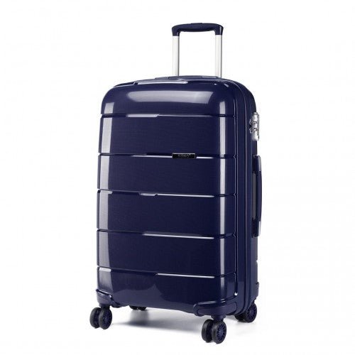 K1997L - KONO 20 INCH CABIN SIZE HARD SHELL PP SUITCASE - NAVY - Easy Luggage