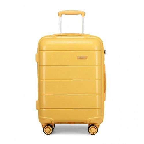 K1997L - KONO 20 INCH CABIN SIZE HARD SHELL PP SUITCASE - YELLOW - Easy Luggage
