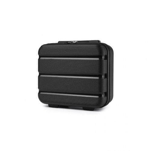 K2092L - Kono 14 Inch Bright Hard Shell PP Vanity Case - Black - Easy Luggage