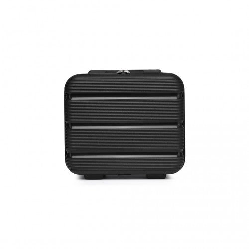 K2092L - Kono 14 Inch Bright Hard Shell PP Vanity Case - Black - Easy Luggage