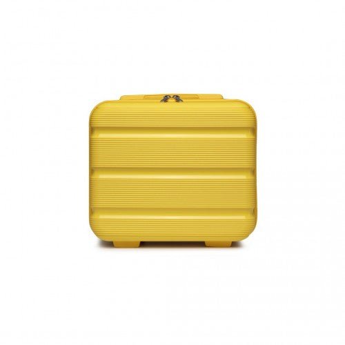 K2092L - Kono 14 Inch Bright Hard Shell PP Vanity Case - Yellow - Easy Luggage