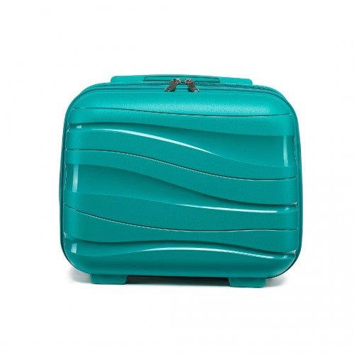 K2094L - Kono 14 Inch Lightweight Polypropylene Hard Shell Vanity Case - Blue - Easy Luggage