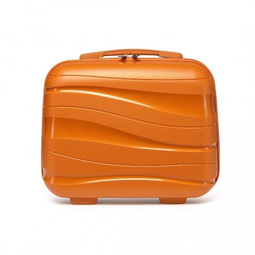 K2094L - Kono 14 Inch Lightweight Polypropylene Hard Shell Vanity Case - Orange - Easy Luggage