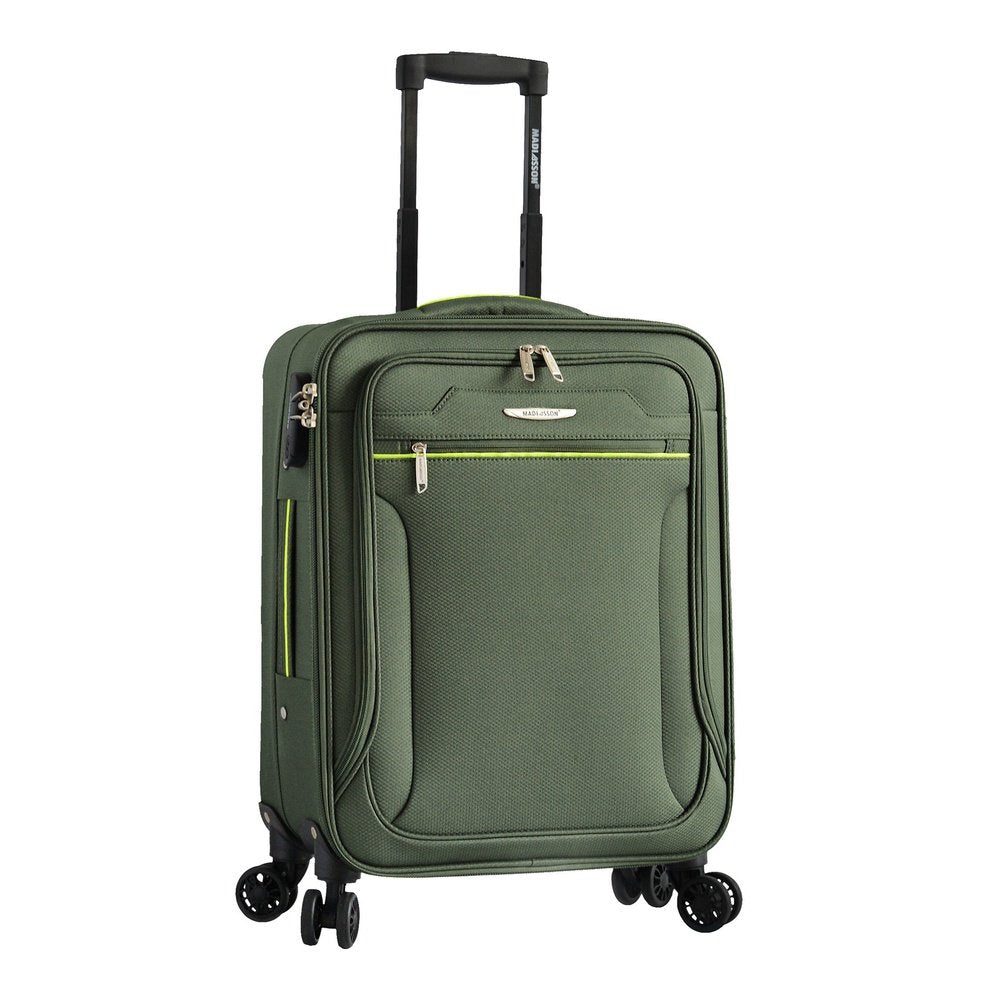 Easy Luggage Madisson's Green Soft Shell Luggage : Xs to Large Sizes, Lightweight Suitcase, Duffle Bag, and Wheeled Holdall - Now on Sale!