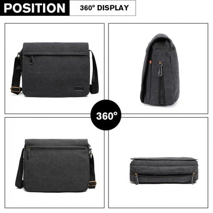 Easy Luggage LB1925 - Kono Classic Expanding Messenger Bag - Black