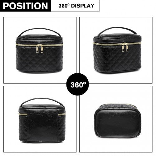 Easy Luggage E2103 - Miss Lulu Make-up Organiser Storage Bag - Black