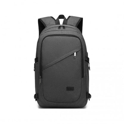 Easy Luggage E6715 - Kono Business Laptop Backpack with USB Charging Port - Dark Grey