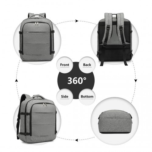 Easy Luggage EM2232 - Kono Multi-level High-capacity Cabin Bag Travel Backpack - Grey