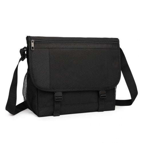 Easy Luggage EQ2260 - Kono High Security Messenger Bag Satchel Shoulder Bag - Black