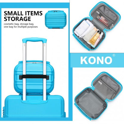 Easy Luggage K1871-1L - Kono 12 Inch Lightweight Hard Shell ABS Vanity Case - Blue