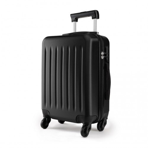 Easy Luggage K1872L - Kono 24 Inch ABS Hard Shell Luggage 4 Wheel Spinner Suitcase - Black