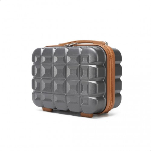 Easy Luggage K2292L - Kono 13 Inch Lightweight Hard Shell ABS Vanity Case - Grey