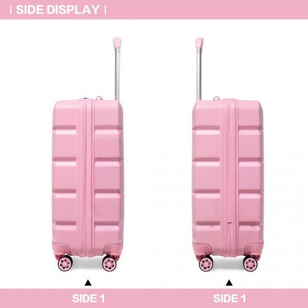 Easy Luggage K2292L - Kono 20 Inch Lightweight Hard Shell ABS Luggage Cabin Suitcase With TSA Lock - Pink