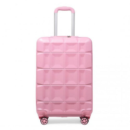 Easy Luggage K2292L - Kono 20 Inch Lightweight Hard Shell ABS Luggage Cabin Suitcase With TSA Lock - Pink