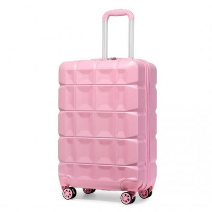 Easy Luggage K2292L - Kono 20 Inch Lightweight Hard Shell ABS Luggage Cabin Suitcase With TSA Lock - Pink