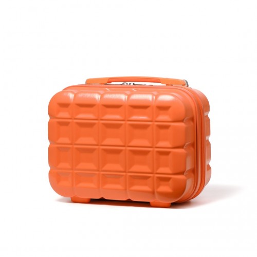 Easy Luggage K2292L - Kono 13 Inch Lightweight Hard Shell ABS Vanity Case - Orange