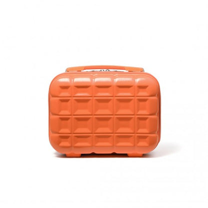 Easy Luggage K2292L - Kono 13 Inch Lightweight Hard Shell ABS Vanity Case - Orange