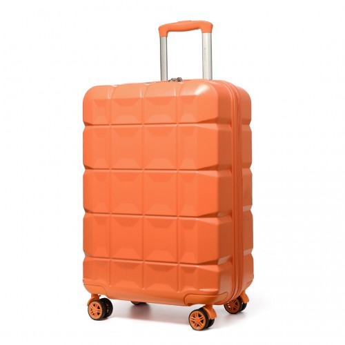 Easy Luggage K2292L - Kono 20 Inch Lightweight Hard Shell ABS Luggage Cabin Suitcase With TSA Lock - Orange