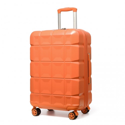 Easy Luggage K2292L - Kono 24 Inch Lightweight Hard Shell ABS Suitcase With TSA Lock - Orange