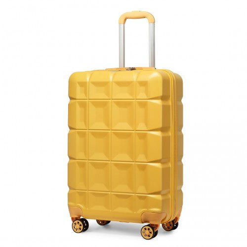 Easy Luggage K2292L - Kono 20 Inch Lightweight Hard Shell ABS Luggage Cabin Suitcase With TSA Lock - Yellow