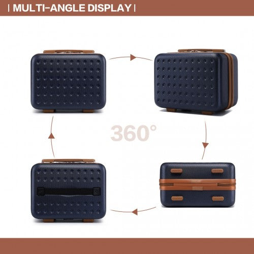 Easy Luggage K2394L - Kono 13 Inch Special Hard Shell ABS Vanity Case - Navy