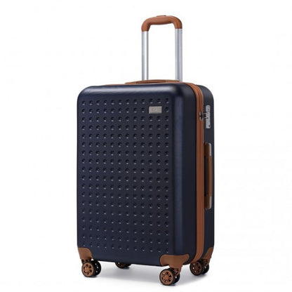 Easy Luggage K2394L - Kono 20 Inch Cabin Size Flexible Hard Shell ABS Suitcase With TSA Lock - Navy