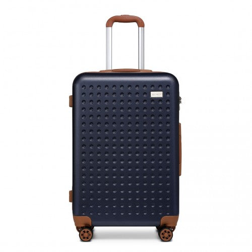 Easy Luggage K2394L - Kono 24 Inch Flexible Hard Shell ABS Suitcase With TSA Lock - Navy